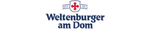Das farbige Logo des Weltenburger am Dom mit seinem traditionellen Kreuz.