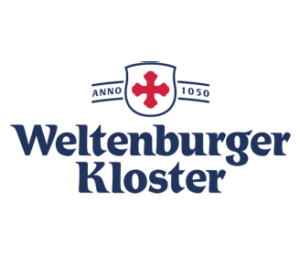 Das farbige Logo des Klosters Weltenburg mit seinem traditionellen Kreuz.