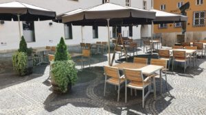 Die Domblick-Terrasse im Weltenburger am Dom