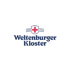 Das farbige Logo des Klosters Weltenburg mit seinem traditionellen Kreuz.