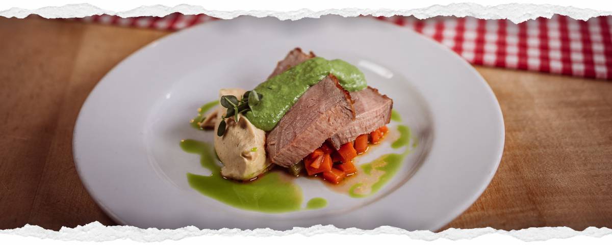 Appetitliches Foto eines Gerichts, welches im Restaurant "Weltenburger am Dom" serviert werden. Die Speisen sind frisch und ansprechend angerichtet