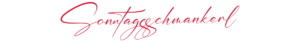 Grafische Darstellung des Schriftzugs „Sonntagsschmankerl"