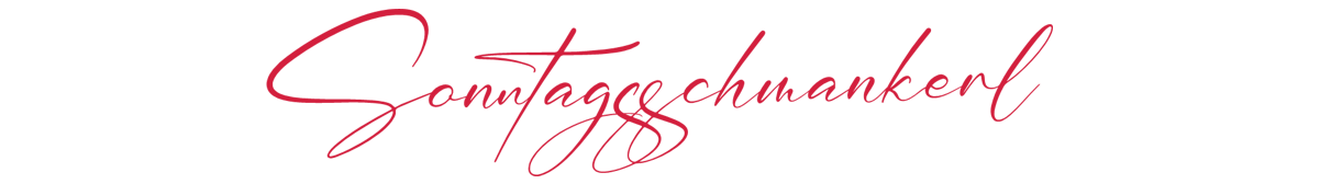 Grafische Darstellung des Schriftzugs „Sonntagsschmankerl"