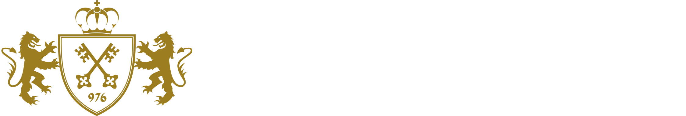Logo des Herzogshof Boutique-Hotel am Dom. Es zeigt zwei goldene Löwen mit den Schlüsseln Regensburgs