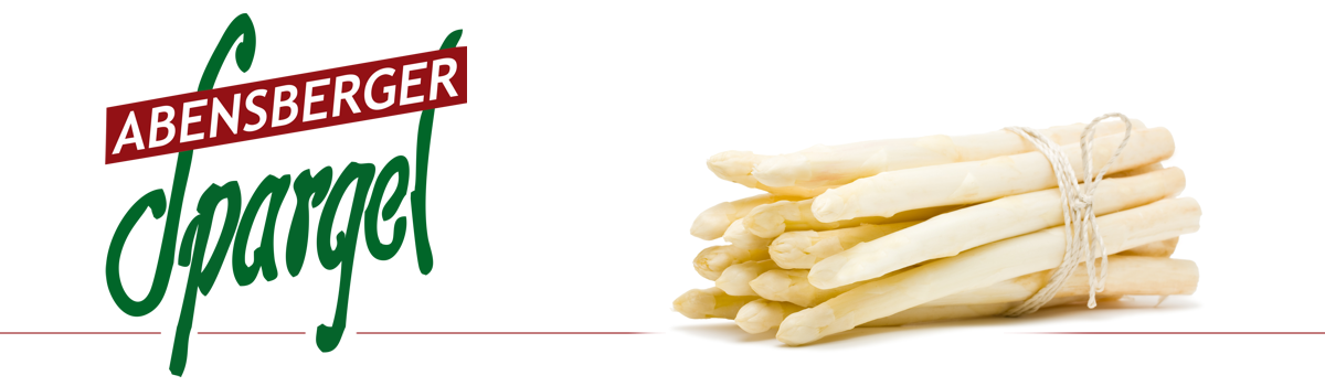 Trenner mit dem Logo des Abensberger Spargel, daneben Spargel