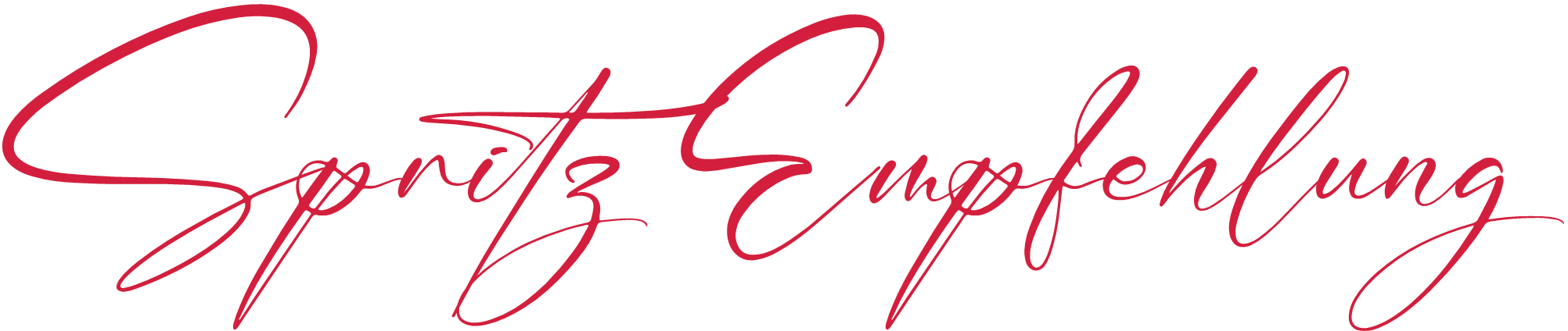 Grafik mit dem roten Schriftzug „Spritz Empfehlung"